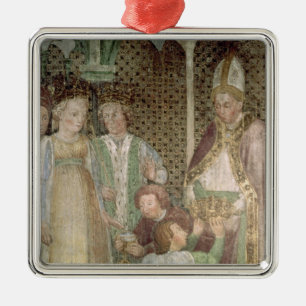 Königin Theodolinda und Papst Gregory das große Ornament Aus Metall