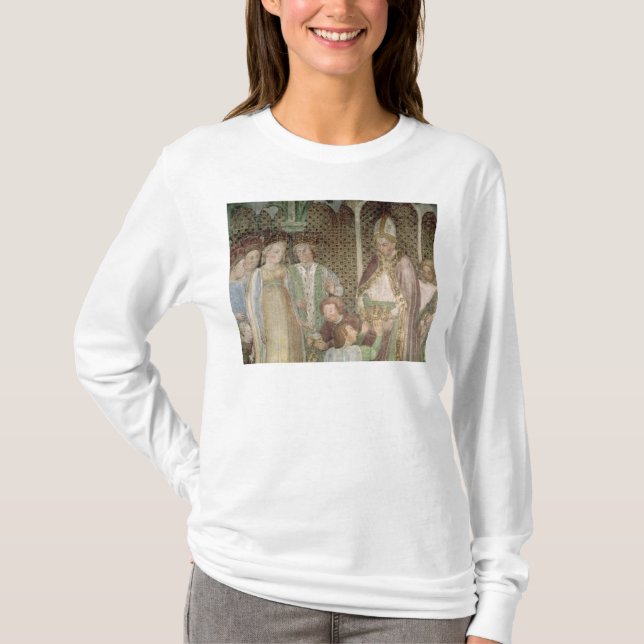 Königin Theodolinda und Papst Gregory das große T-Shirt (Vorderseite)