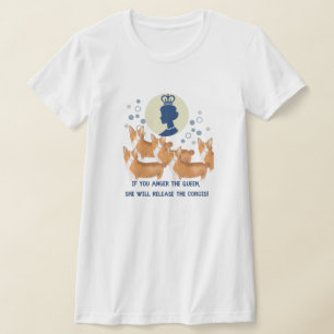 Königin und Corgis Funny T-Shirt