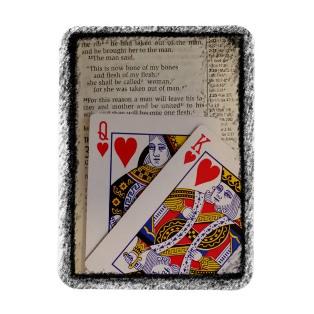 Königin und Königin von Herz-Genesis-Bibelangebot Magnet (Vertikal)