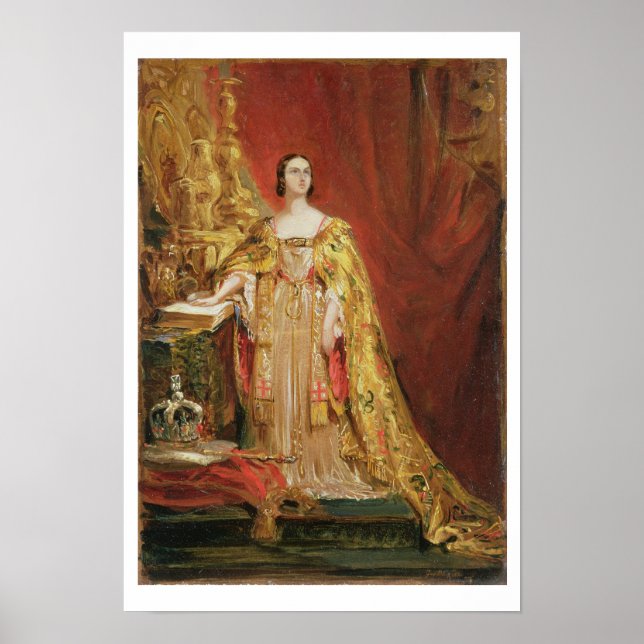 Königin Victoria (1819-1901) Einnahme der Krönung  Poster (Vorne)