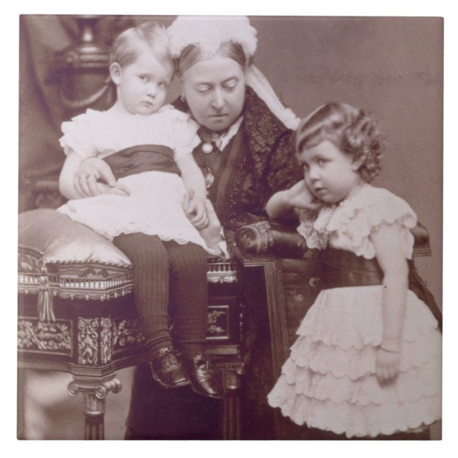 Königin Victoria (1819-1901) mit ihren Fliese (Vorderseite)