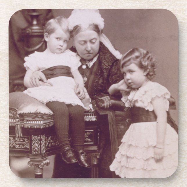 Königin Victoria (1819-1901) mit ihren Getränkeuntersetzer (Vorderseite)