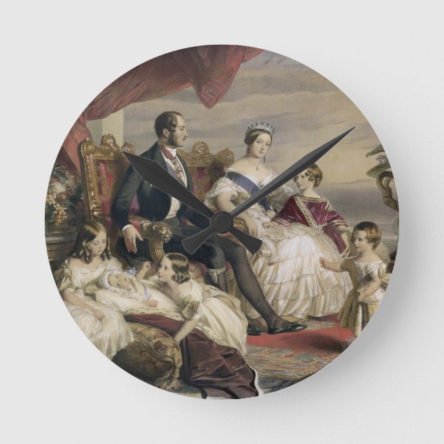 Königin Victoria (1819-1901) und Prinz Albert Runde Wanduhr (Vorderseite)
