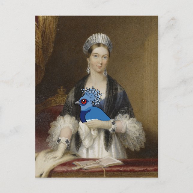 Königin Victoria Crowned Pigeon Postkarte (Vorderseite)