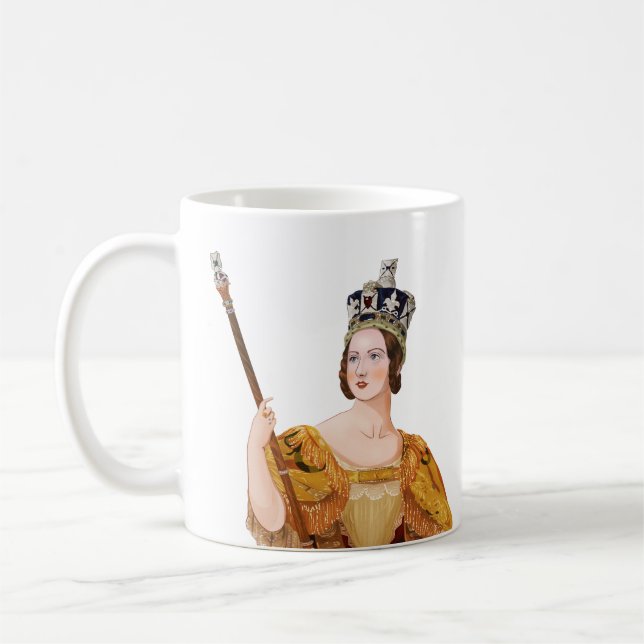 Königin Victoria - historische Illustrationen Kaffeetasse (Links)