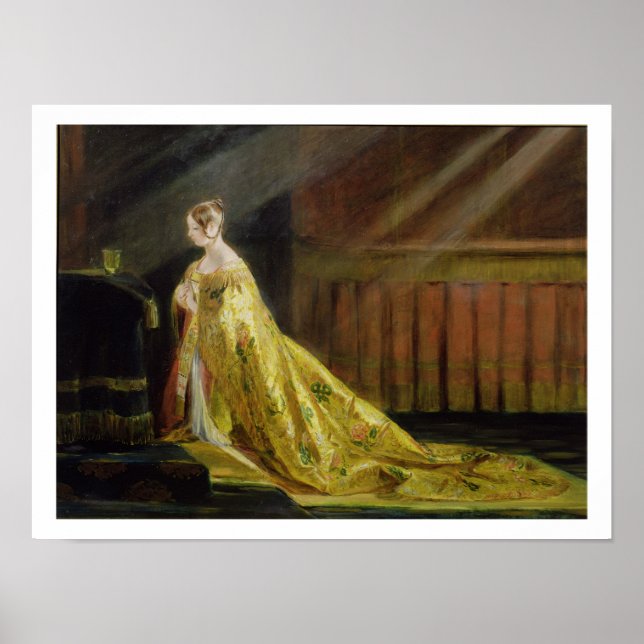 Königin Victoria in ihrem Koronationsrobe, 1838 (Ö Poster (Vorne)