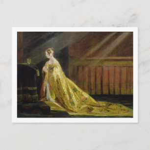 Königin Victoria in ihrem Koronationsrobe, 1838 (Ö Postkarte