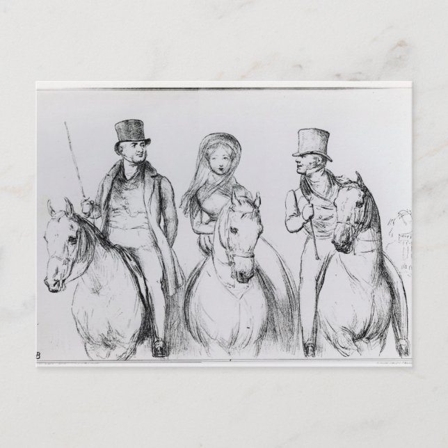 Königin Victoria, Lord Melbourne und Lord Russell Postkarte (Vorderseite)