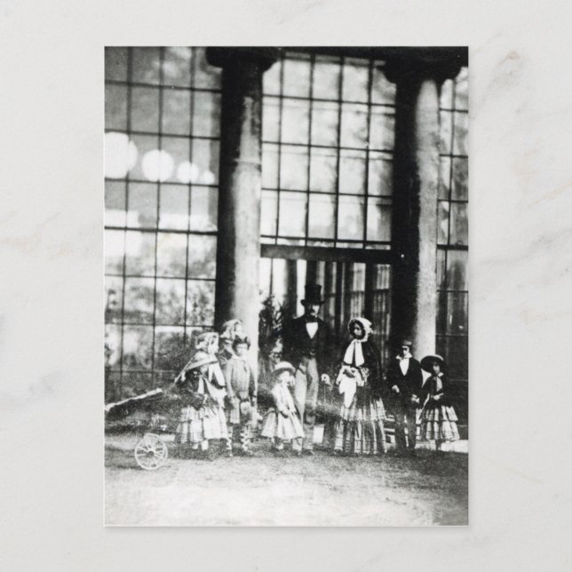 Königin Victoria u. Prinz Albert mit ihrem Postkarte (Vorderseite)