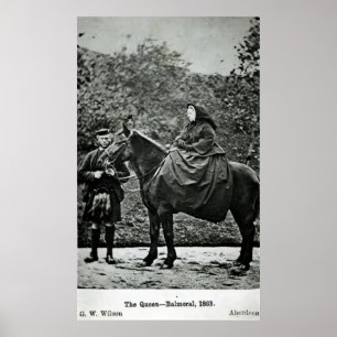 Königin Victoria zu Pferden in Balmoral , 1863 Poster