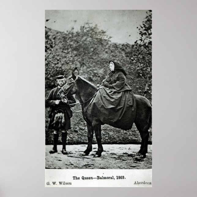 Königin Victoria zu Pferden in Balmoral , 1863 Poster (Vorne)