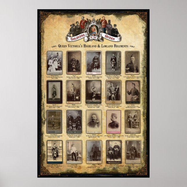 Königin Victorias Highland & Lowland Regiments Poster (Vorne)