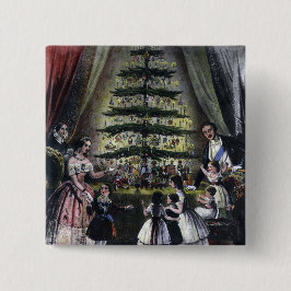 Königin Victorias Weihnachtsbaum Button
