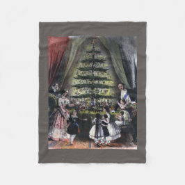 Königin Victorias Weihnachtsbaum Fleecedecke