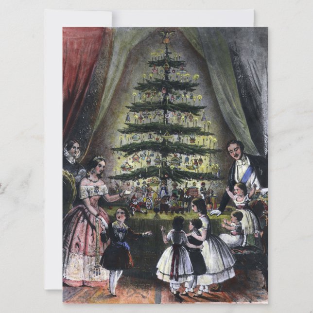 Königin Victorias Weihnachtsbaum Karte (Vorderseite)