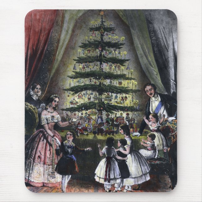 Königin Victorias Weihnachtsbaum Mousepad (Vorne)