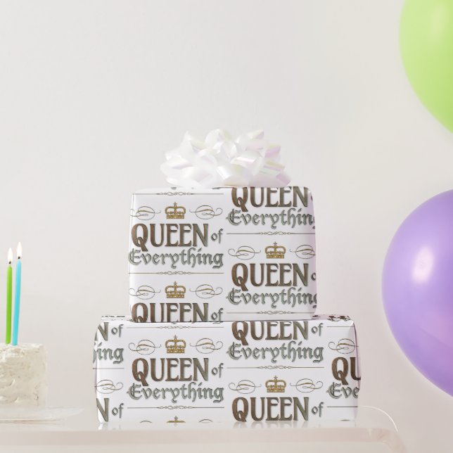 Königin von allem - Königliche Krone Geschenkpapier (Partygeschenke)