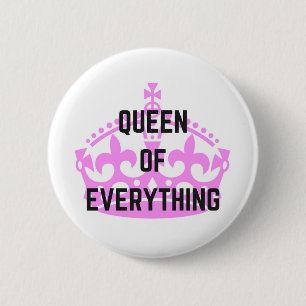 Königin von alles Kronen-Text-Illustration Button