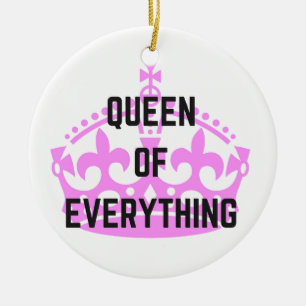 Königin von alles Kronen-Text-Illustration Keramikornament