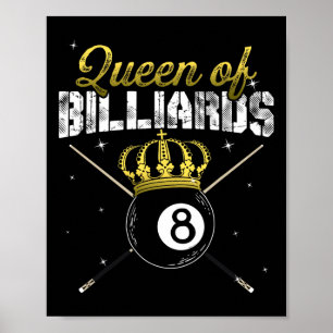 Königin von Billiards Snooker Pool Billiard Spiele Poster