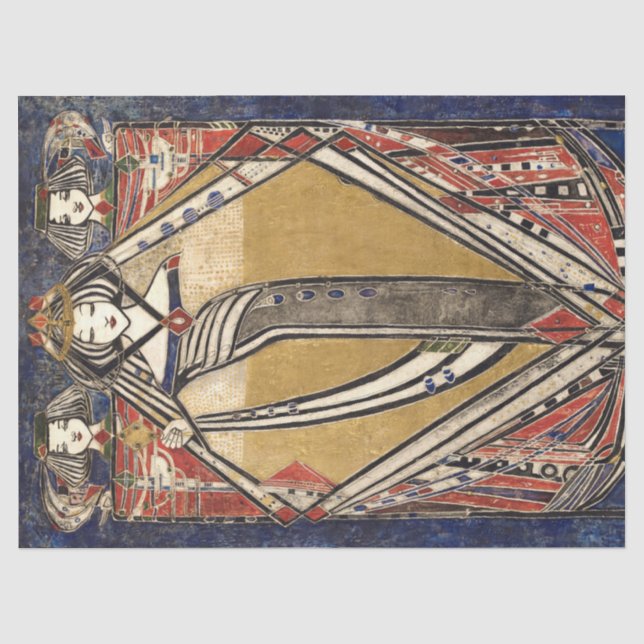 Königin von Diamonds von Margaret Macdonald Mackin Seidenpapier (Vorderseite)