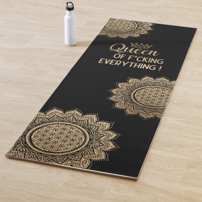Königin von f*cking alles Gold mandala Yogamatte (Beispiel)