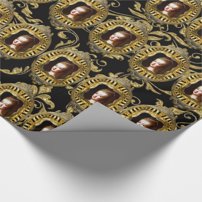 Königin von Frankreich Eleganter Chic 30" x 6' Geschenkpapier (Ecke)