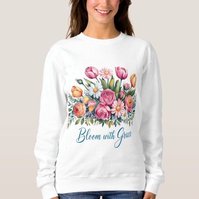 Königin von Glitzern, Champagnerpulli Sweatshirt (Vorderseite)