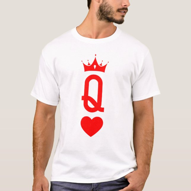 Königin von Heart King Queen Halloween Kostüm T-Shirt (Vorderseite)
