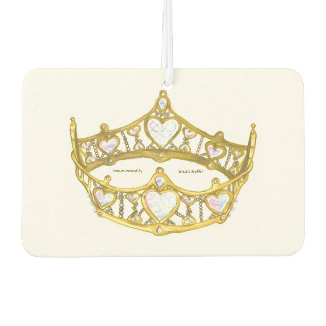 Königin von Hearts Goldkrone Tiara Lufterfrischer (Vorderseite)