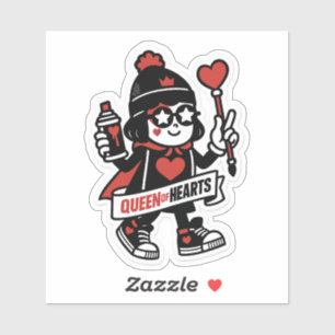 Königin von Hearts Street Mascot — Grind Crew Edit Aufkleber