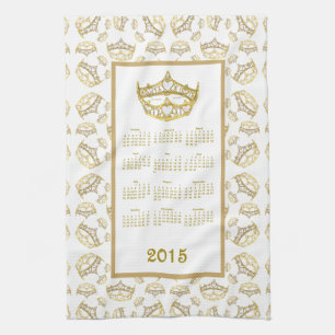 Königin von Hearts tiara 2015 Kalender Küchenhandt Küchentuch