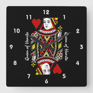 Königin von Herz-Design-Wall-Uhr Quadratische Wanduhr
