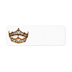 Königin von Herzen Gold Krone Tiara weiß