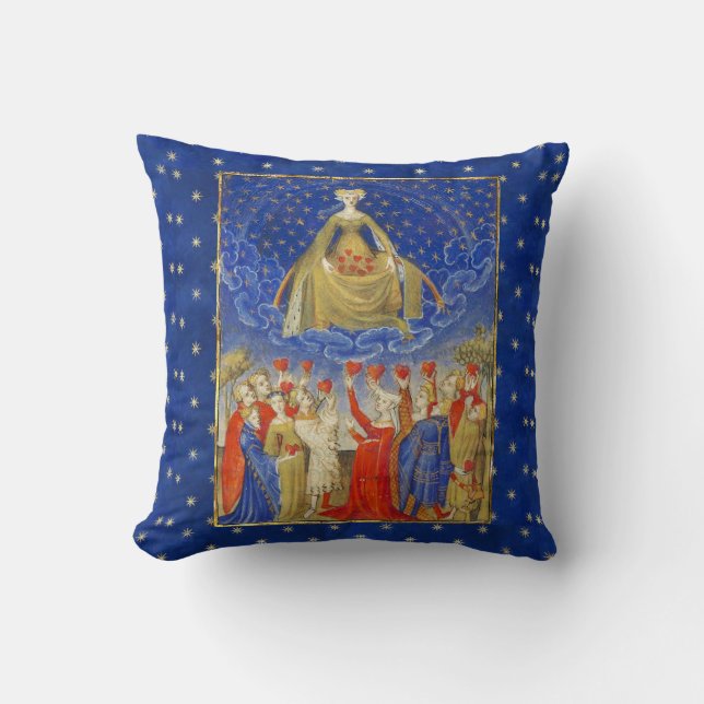 KÖNIGIN VON HERZEN IN STARRY NIGHT Valentinstag Kissen (Vorderseite)