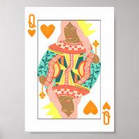Königin von Herzen Modernes Kartenspiel Kunst, Dic