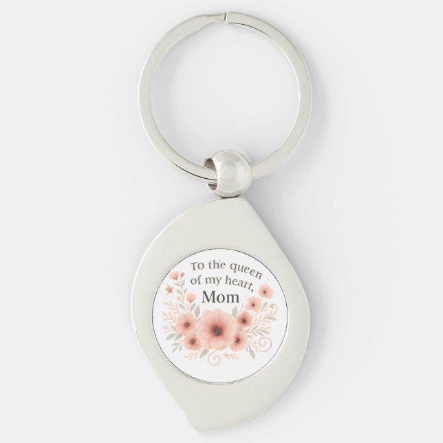 Königin von mir" Mama von Herzen Schlüsselanhänger (Vorderseite)