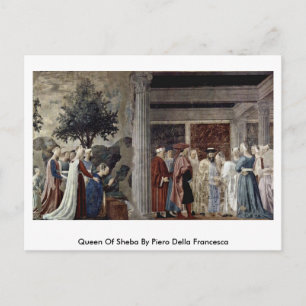 Königin von Sheba von Piero Della Francesca Postkarte
