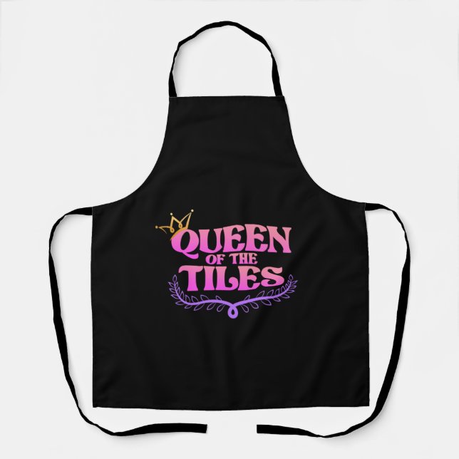 Königin von Tiles Mahjong Spiele - Frauen Schürze (Vorderseite)