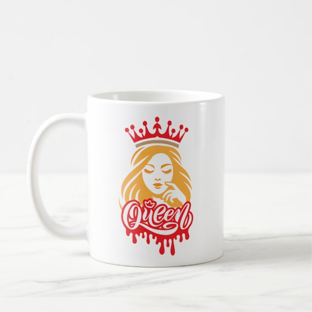 Königinnen-Design – Elegante Königskrone Kaffeetasse (Links)