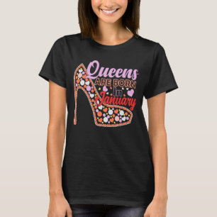 Königinnen sind am Januar zum Geburtstag Geboren T-Shirt