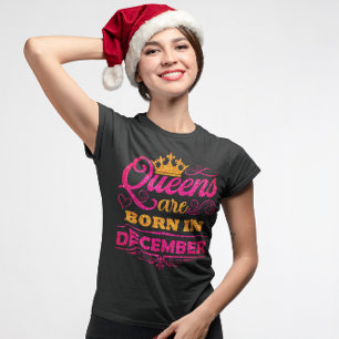 Königinnen sind Geboren im Dezember Imitate Glitze T-Shirt