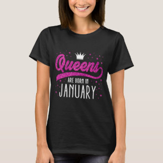 Königinnen sind geborenes im Januar T-Shirt
