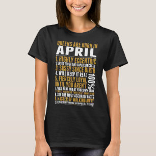 Königinnen sind im April Zitronenhemd Geboren T-Shirt