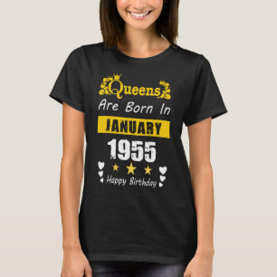 Königinnen sind im Januar 1955 Geboren Happy Birth T-Shirt