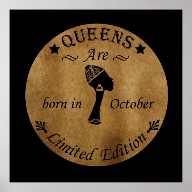 Königinnen sind im Oktober geboren Poster (Vorne)