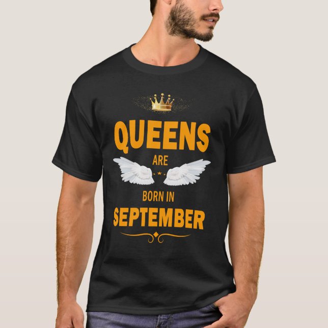 Königinnen sind im September geboren T-Shirt (Vorderseite)