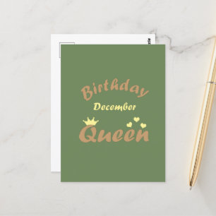 Königinnen werden im Dezember geboren Postkarte