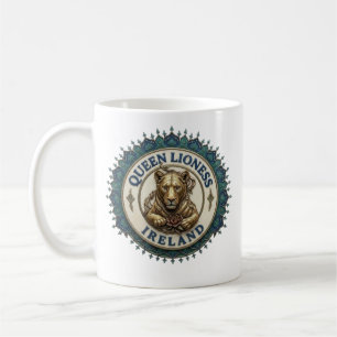 Königinnenlöwin. Irland Kaffeetasse